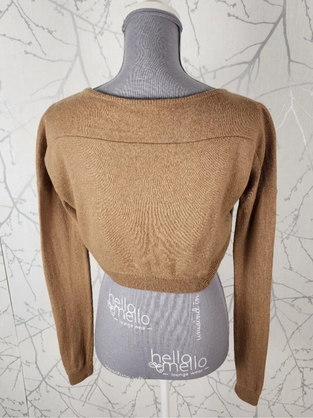 Paolo Pecora Camel Wool Cashmere Knit Cropped Sweater